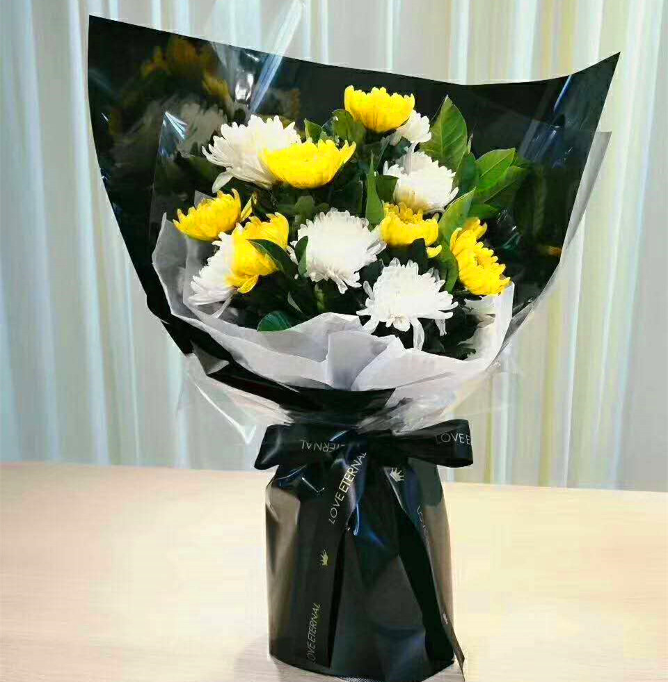黄白菊花清明节花束扫墓花篮祭祀鲜花追悼花圈追悼