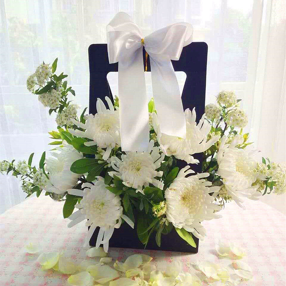 黄白菊花清明节花束扫墓花篮祭祀鲜花追悼花圈追悼