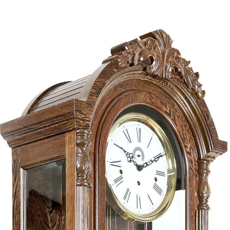 北极星机械落地钟客厅报时钟欧式实木鸡翅木原装德国进口机芯座钟