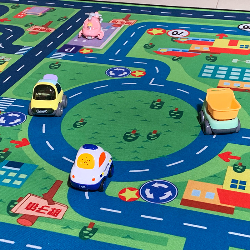 儿童爬行游戏赛道公路停车场地垫交通定制幼儿园地毯