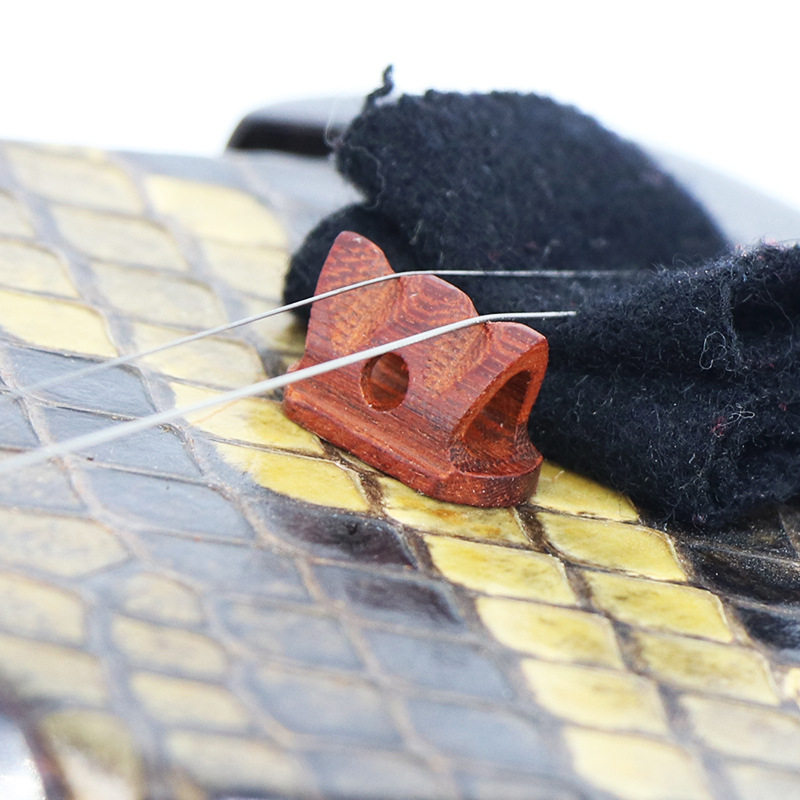 二胡紫檀镂空莲花空心胡琴码子配件琴码