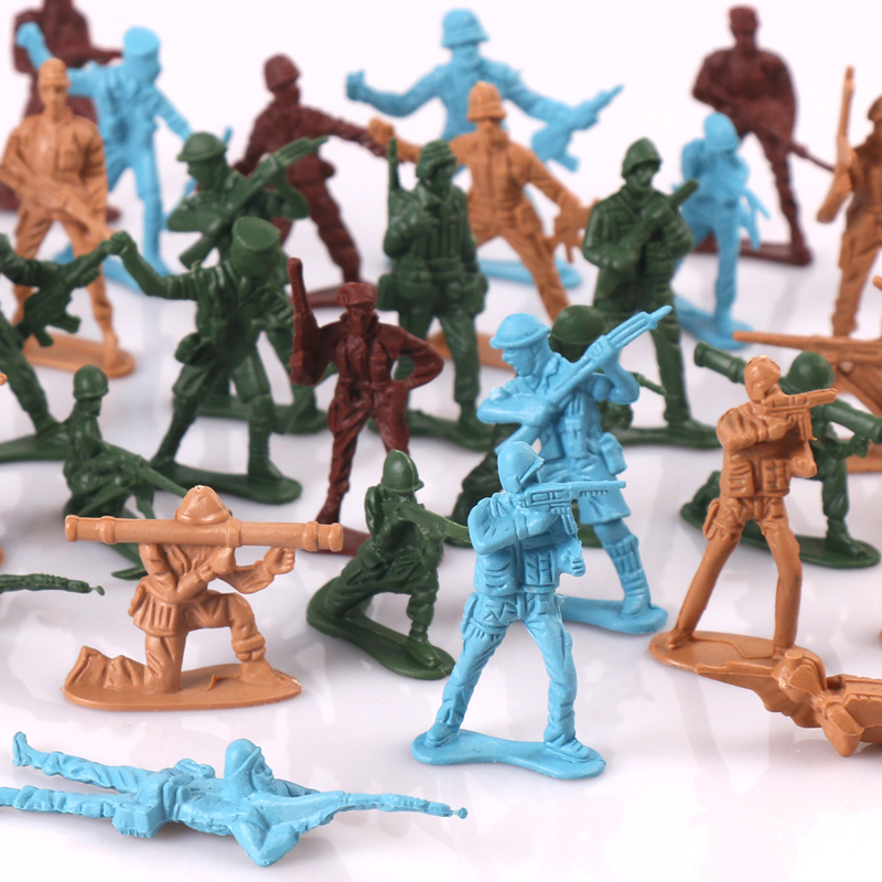 袋装儿童二战小兵兵人战争场景军队士兵打仗兵人专区