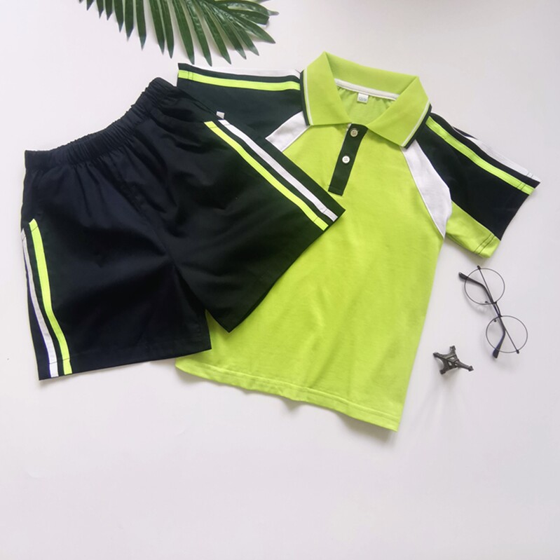 绿色校服小学生班服运动会毕业幼儿园园套装夏季男女校服