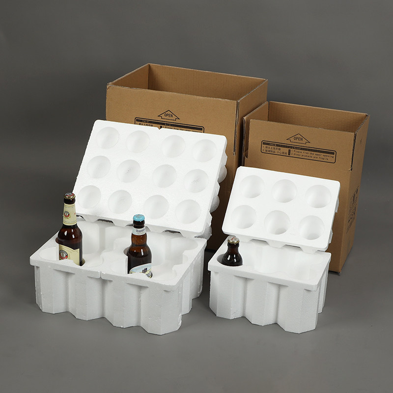 红酒泡沫葡萄酒快递12只尺寸防摔源头工厂定制泡沫箱