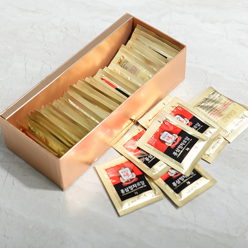 红参精茶六年高丽参韩国正官庄滋补人参3g*50包现货包邮