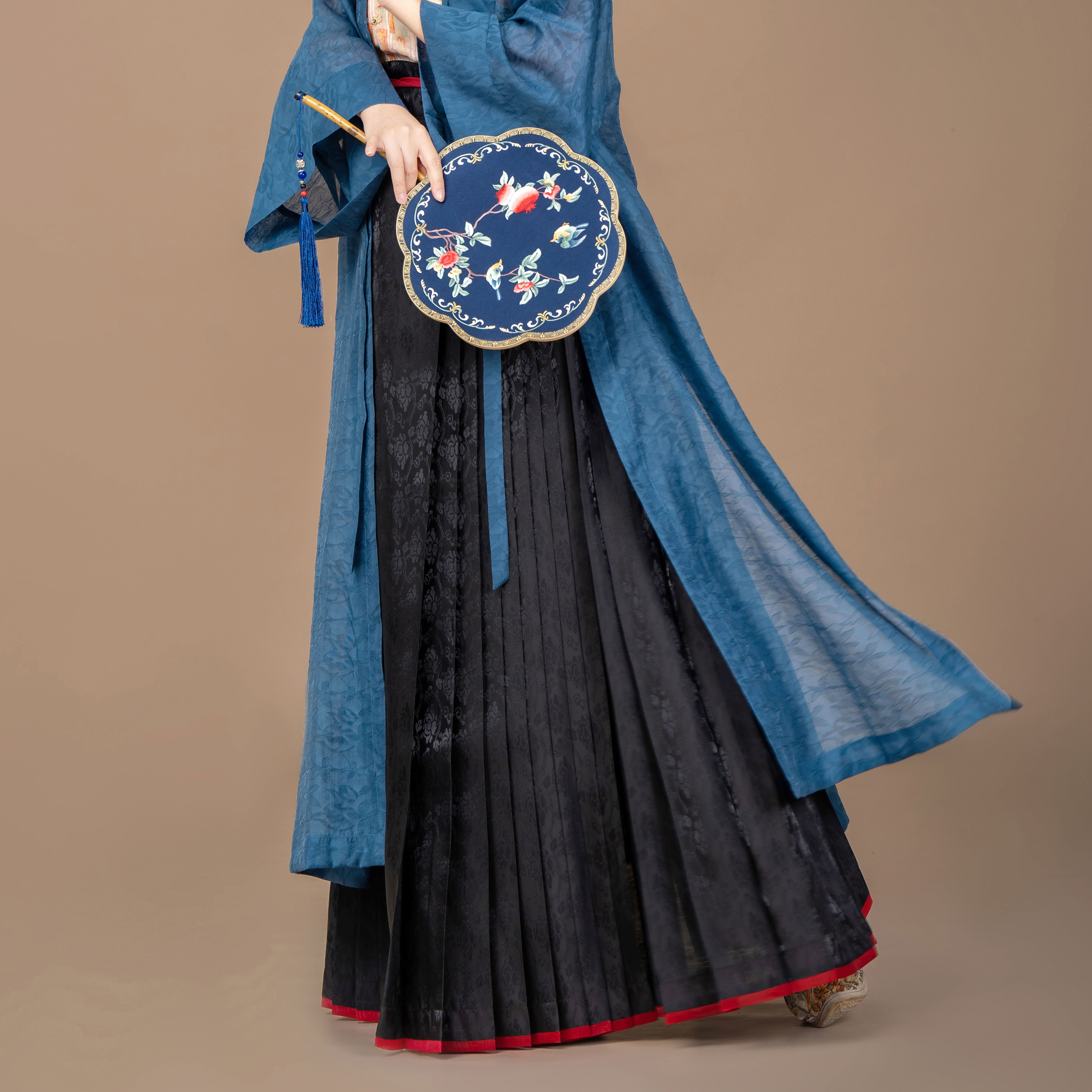 原创汉服玺然明制牡丹缠枝花马面裙夏季薄款女汉服