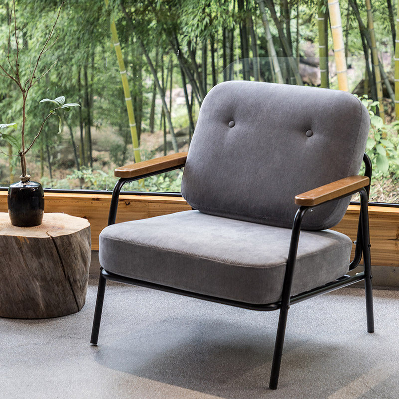 北欧铁艺沙发网红小户型客厅阳台服装店铁架复古铁简约现代双人椅