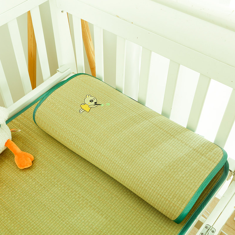 草席婴儿床凉席送枕片定制夏天儿童童床定做宝宝婴童凉席