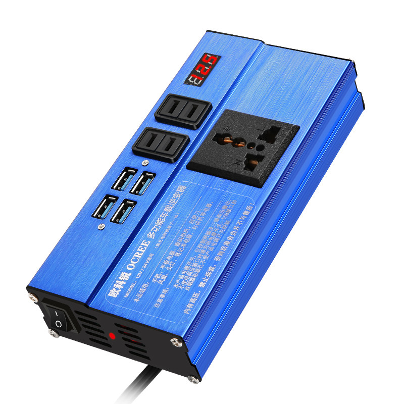 车载逆变器12v24v220v转换器多功能货车车用电源转换器