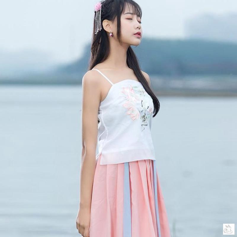 汉服抹胸绣花花里古风内搭吊带古装日常仙鹤文胸