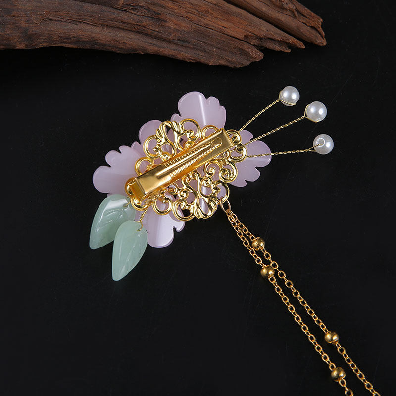 汉服头饰全套夹子流苏步摇儿童古装发夹插梳女童边夹短发古风发饰