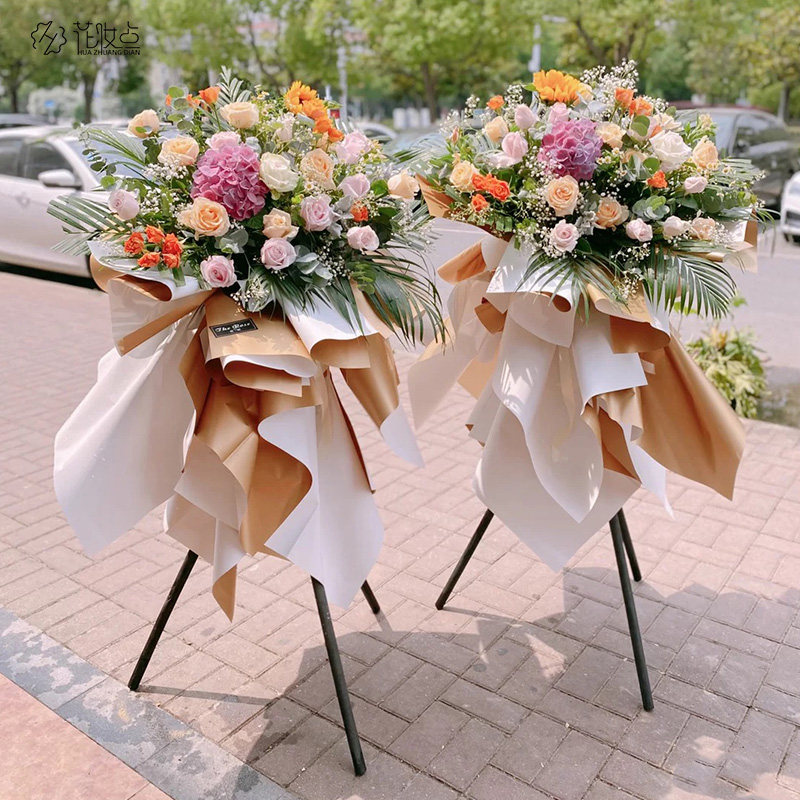 三角架花盆花架三脚架铁架开业花篮盆架鲜花花插花架