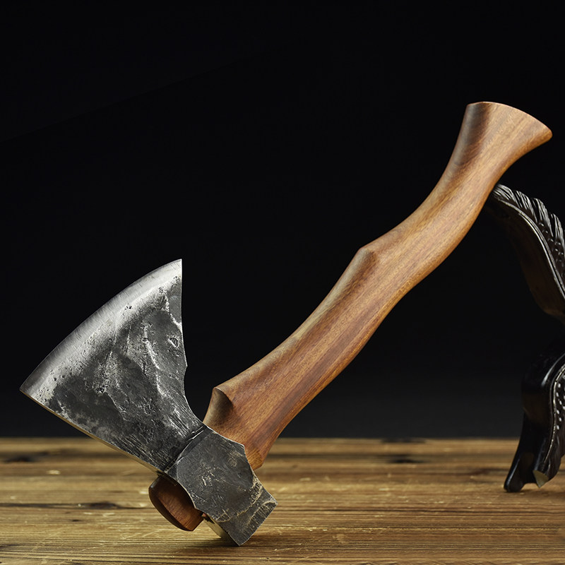 战斧锻造龙泉手工打造高锰钢维京炉火野营斧子木工斧
