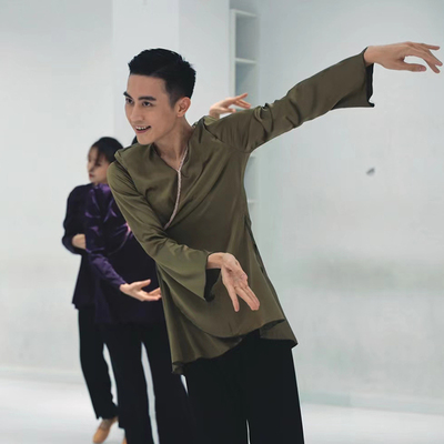 原创正版身韵服郭青天老师定制舞蹈服仿真丝时尚古典气质民族服装