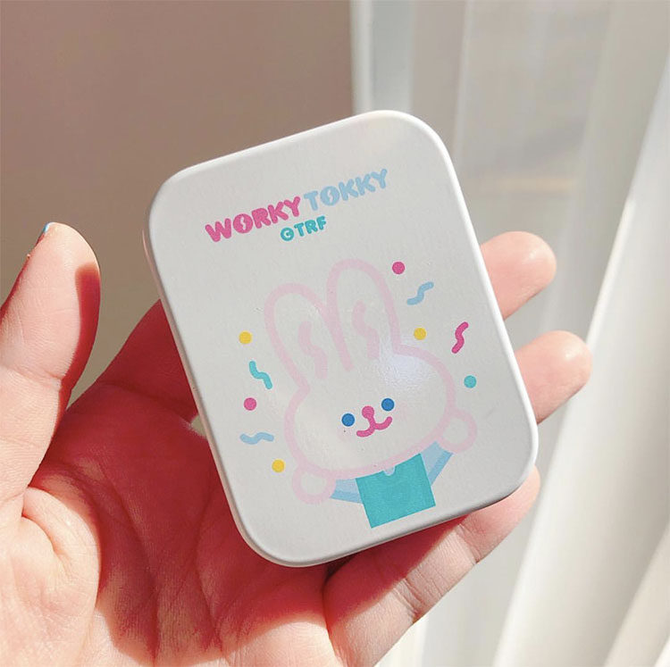 薄荷兔手帐 韩国the recorder factory 笑脸收纳铁盒 多款ins