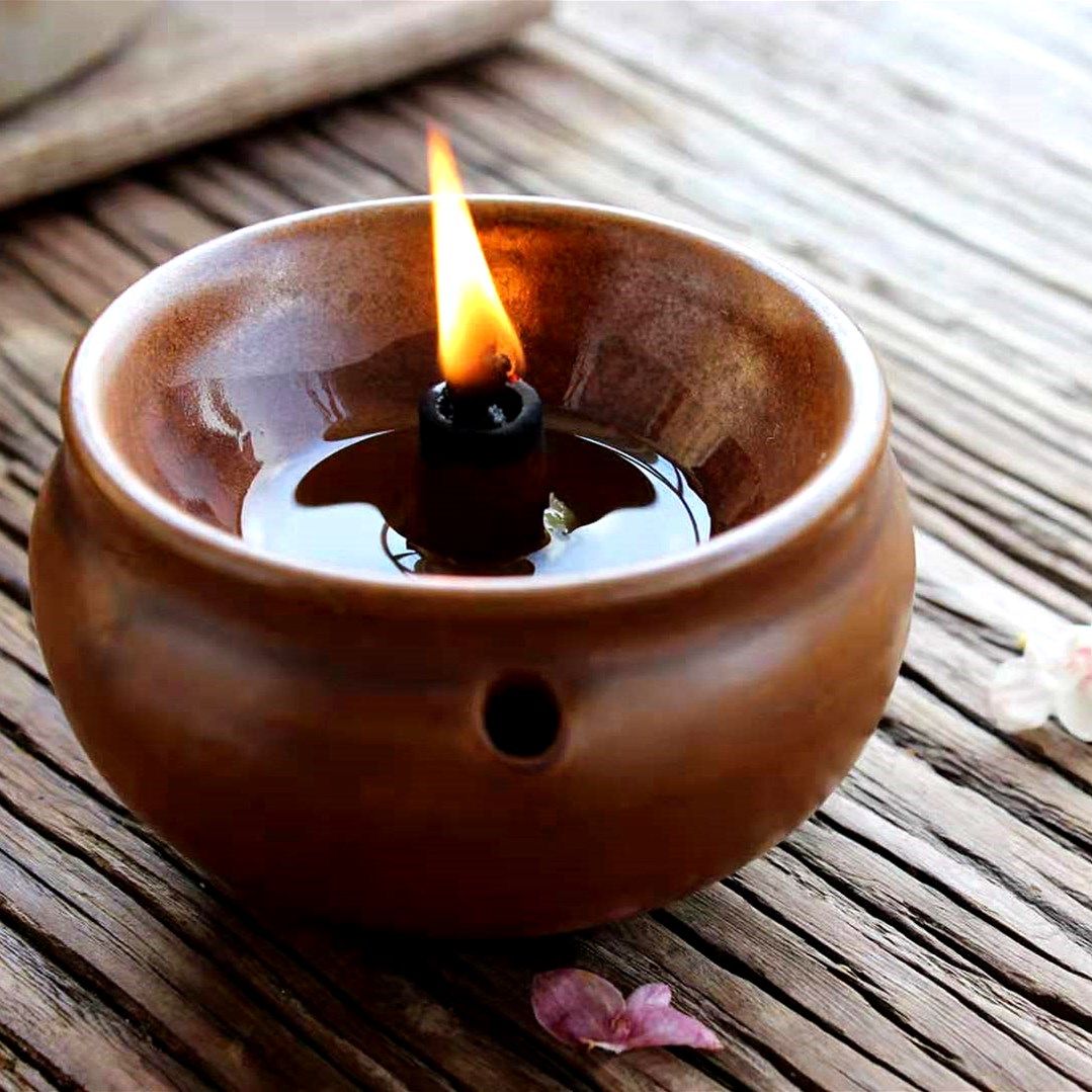 手工陶瓷省油灯夹层注水复古老式酥油灯盏宋代酥油灯