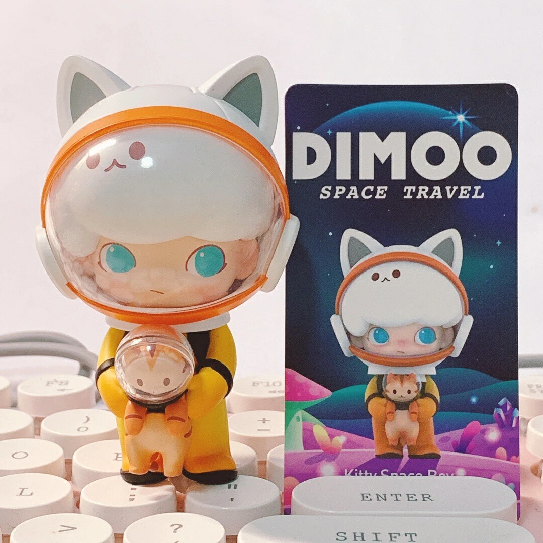 手办泡泡玛特盲盒dimoo太空系列喵星人宇航员人偶公仔潮玩盲盒