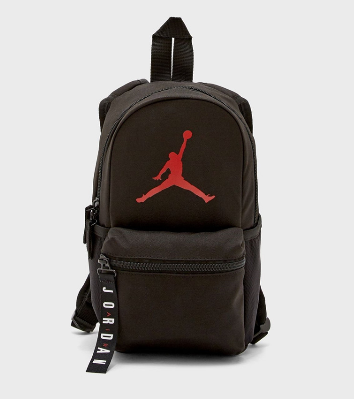 airjordanjumpman飞人红logo黑色背包男女运动双肩包7a0346kr5