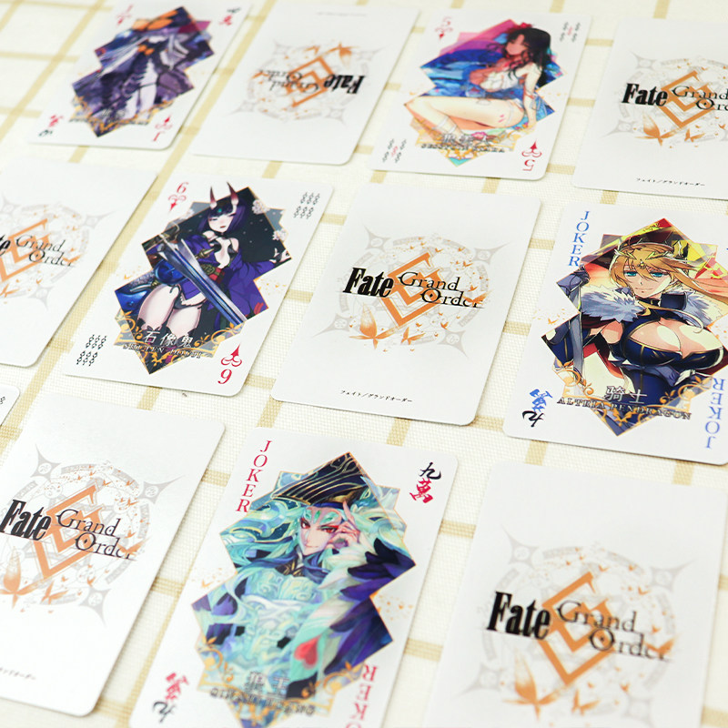 二次元游戏动漫fate贞德金闪闪saber扑克牌狼人创意动漫挂件