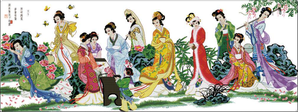 高清十二金钗装饰画红楼梦书画名人名画电子版tif格式其它设计服务