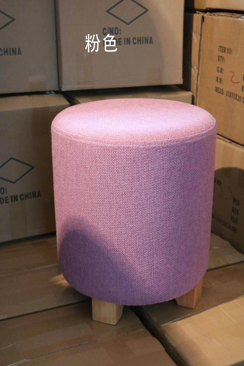 好具时尚布艺圆凳服装店试衣间凳子换鞋凳餐厅酒店客房沙发凳软凳