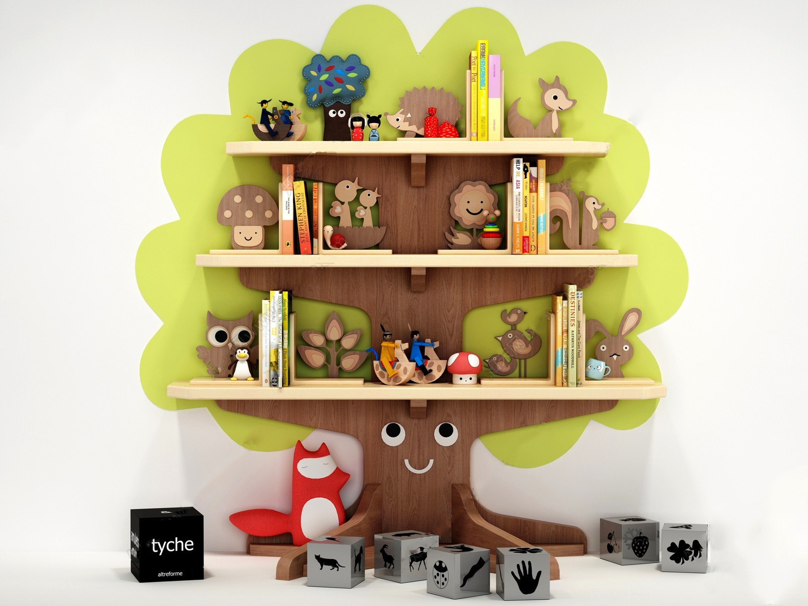 大师设计创意树形书架隔板书柜幼儿园学校环创区书架