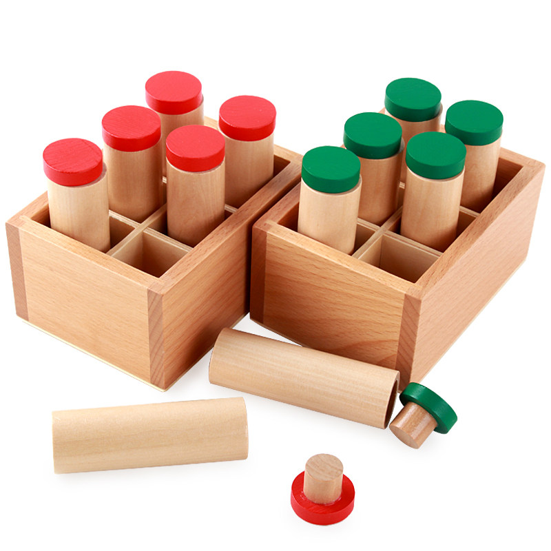 蒙氏教具蒙台梭利教具3-6岁早教益智玩具幼儿园听筒音筒声音识别