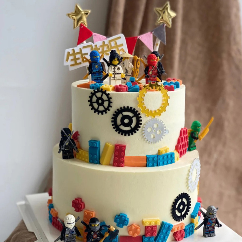 成都汐点儿童节礼物男孩女孩乐高积木幻影忍者创意新鲜生日蛋糕
