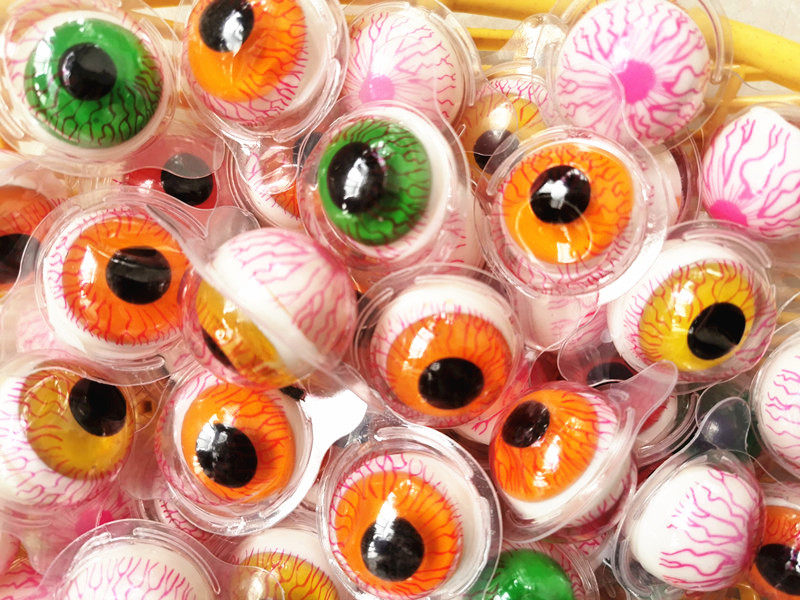 糖果创意网红3d眼珠子眼球软糖爆浆恶搞万圣节面筋制品