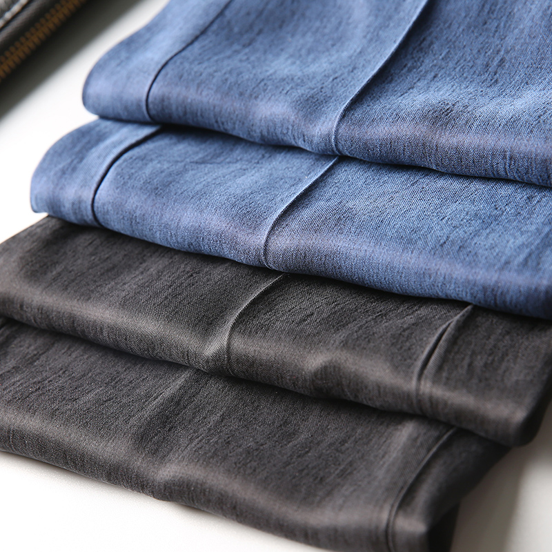 凉快一夏 高端56%铜氨丝 吸湿清爽 垂坠飘逸修身小脚通勤休闲裤男