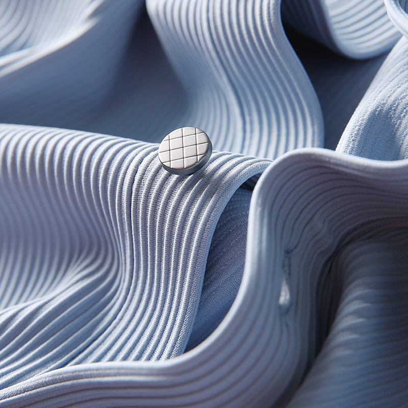 超3D拉丝质感 高端竖条纹提花 时尚扣秋冬厚款保暖长袖衬衫男衬衣