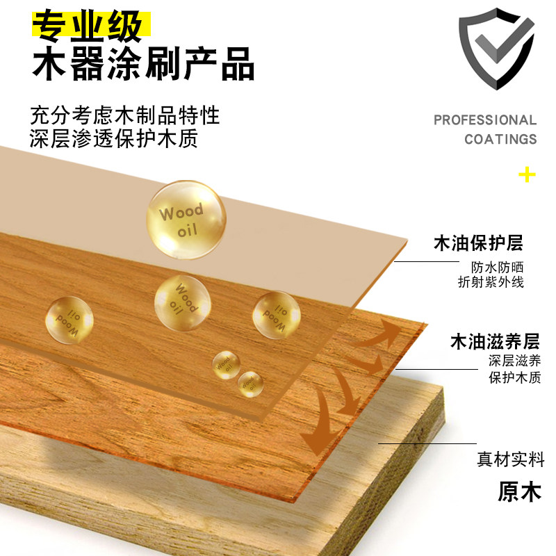 水性室外木蜡油耐候木工漆清油漆户外木头光油防霉防腐漆木漆木油