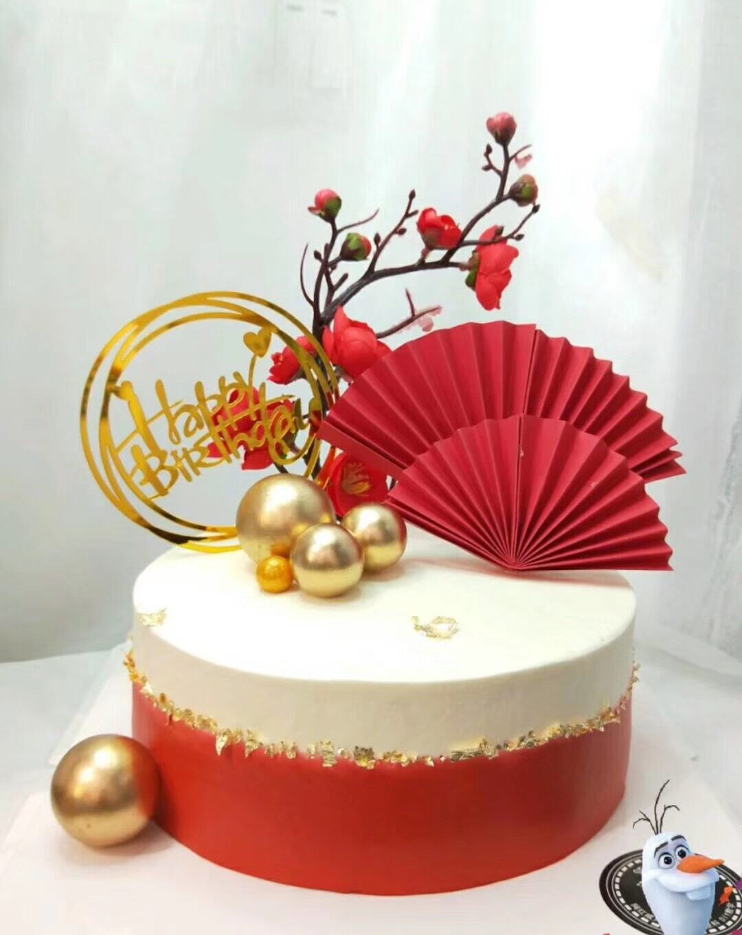 羽浵中国国风古典宫廷蛋糕女生父母长辈私房新鲜生日蛋糕