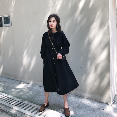 时时价 女装 sense onlineshop sense 连衣裙女春赫本风收腰法式复古