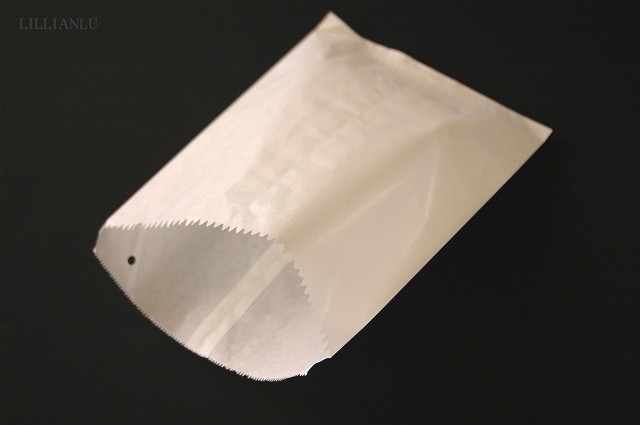 日本paquetdusoleil白底蓝字烘焙面包蛋糕纸袋点心包装盒