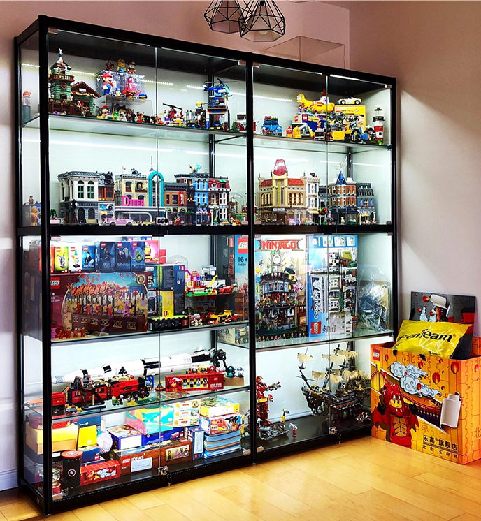 手办柜子家用玩具玻璃展柜透明礼品商用小型商用展示柜