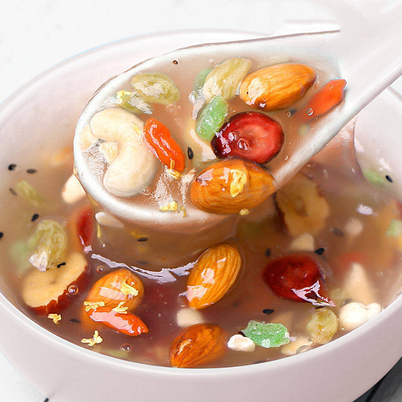 坚果轻食主义义美食客水果藕粉羹代餐莲子早餐藕粉