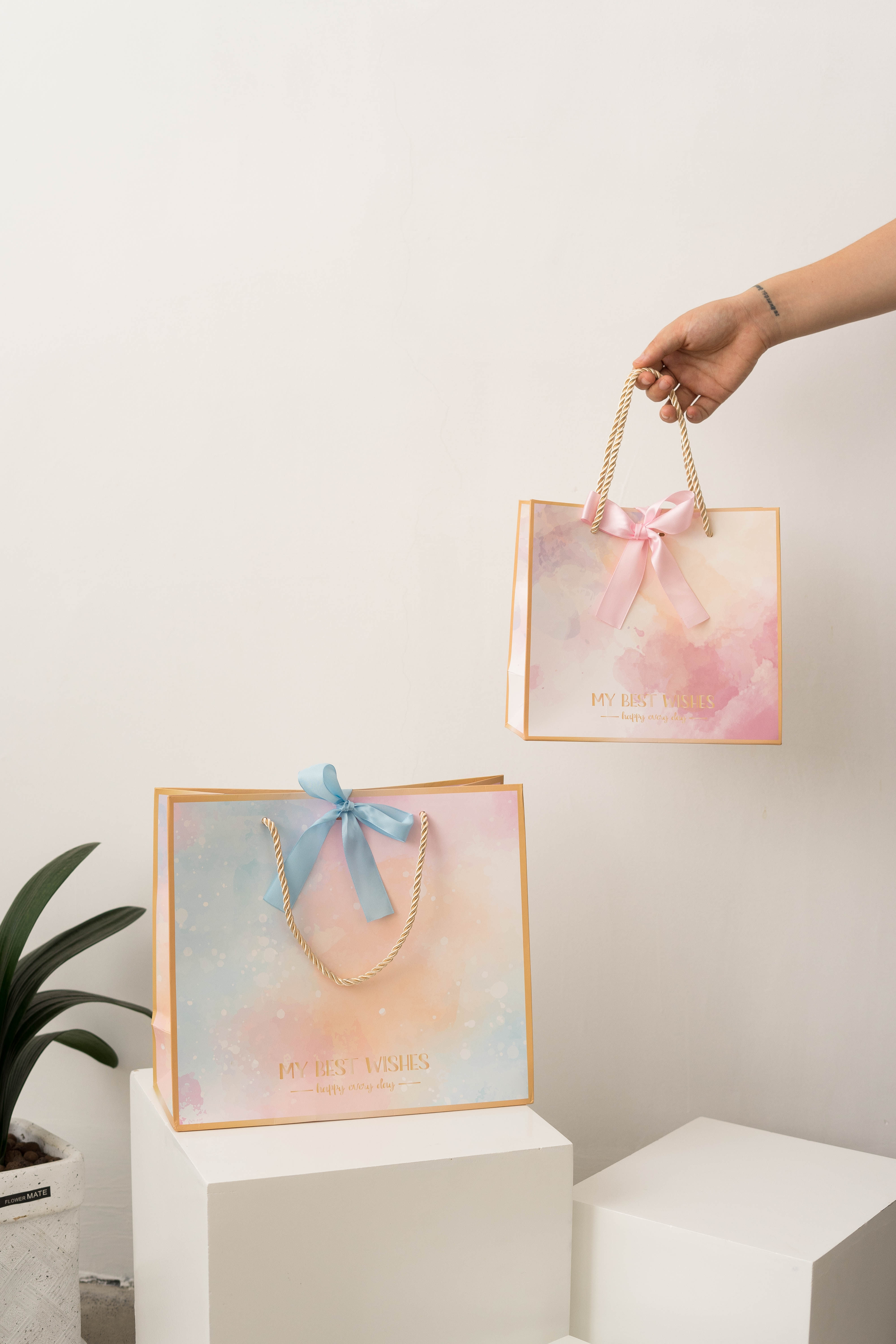 蝴蝶结母亲节ins伴手礼品袋纸袋手提手提包包装袋礼物礼品袋