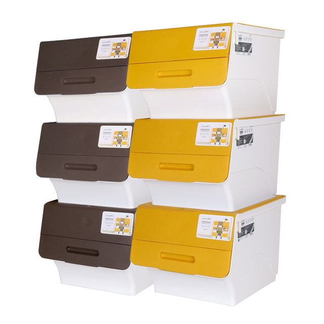 Camellia front open clamshell storage box plastic oversize side open finishing box toy storage box 24L34L Camellia front open clamshell storage box plastic oversize side open finishing box toy storage box 24L34L