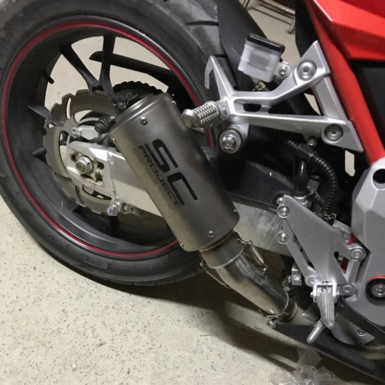 摩托车忍者zx6r600ninja400凯越改装跑车车音sc炸街摩托车排气管
