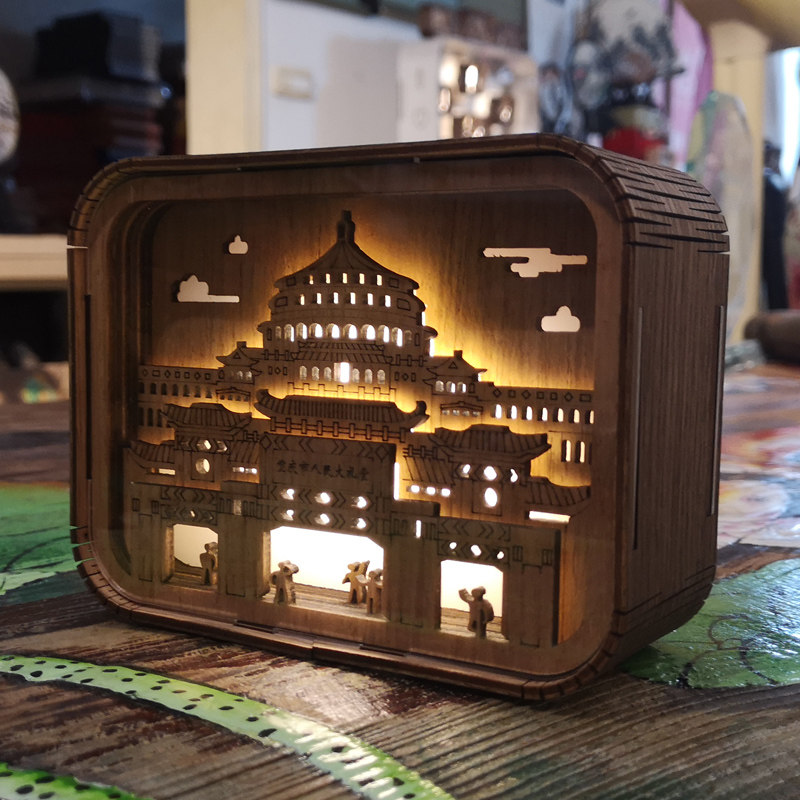 重庆文创伴手解放碑大礼堂立体触摸小夜灯对外交流纪念品创意礼品