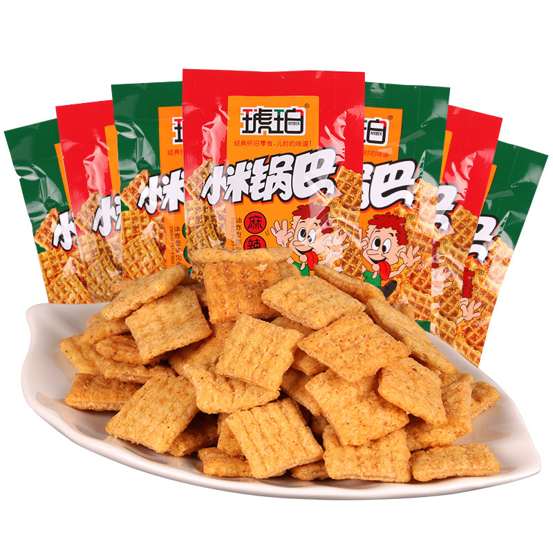 锅巴琥珀小米零食小包袋装散装粗粮膨化食品