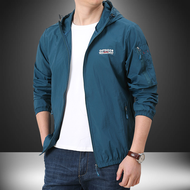 夏季防晒衣服男超薄款皮肤衣透气户外休闲轻薄上衣冰丝速干单外套