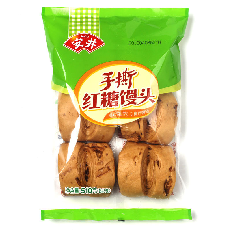 红糖馒头安井手撕510g6粗粮包子糕点早餐茶点包点