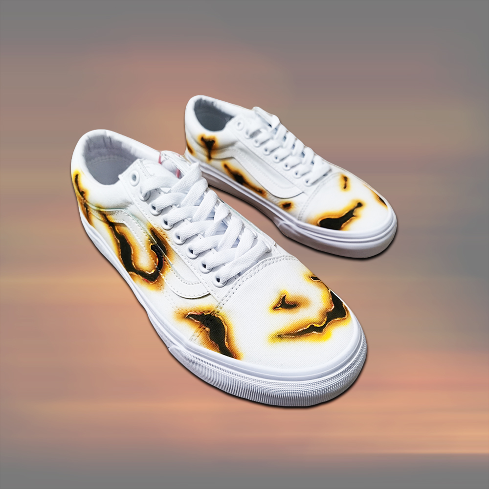 爆改手绘篮球球鞋diy客制aj1涂鸦帆布手工手绘鞋