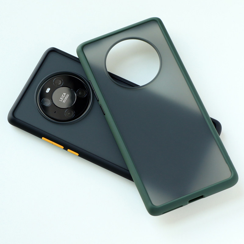 适用于华为mate40pro手机壳mate40e亲肤磨砂手感撞色保护套5g版全包防