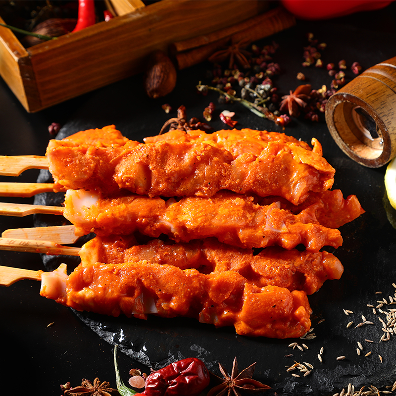 骨肉相连烧烤串食半成品商用铁板烧鸡胸脆骨新鲜冷冻生鸡肉