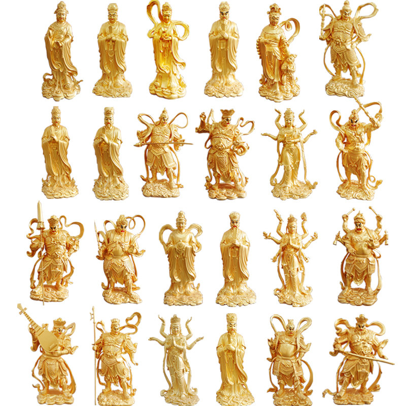 诸天二十四木雕神像摆件寺庙寺院实木佛像定制木雕