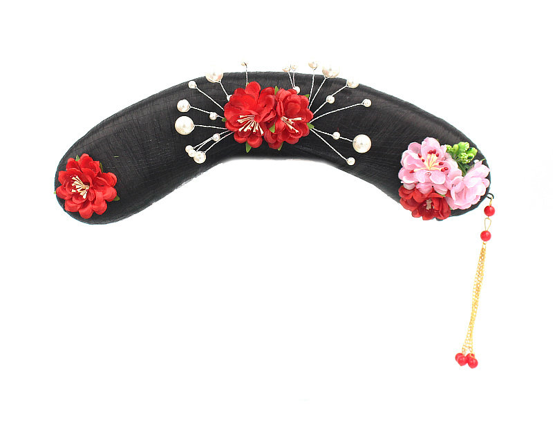 清朝满族公主头饰妃子格格旗头答应皇后宫廷假发宫女套装儿童发饰