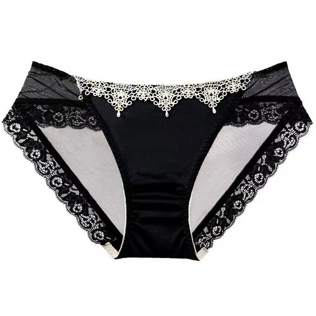 European and American court noble ladies' panties, mesh, silk satin, sexy lace panties, female temptation, cotton bottom crotch European and American court noble ladies' panties, mesh, silk satin, sexy lace panties, female temptation, cotton bottom crotch